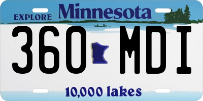 MN license plate 360MDI