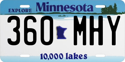 MN license plate 360MHY
