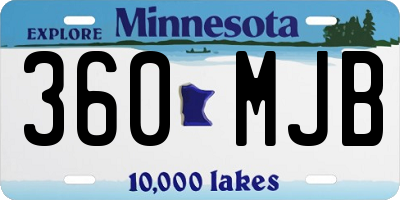 MN license plate 360MJB