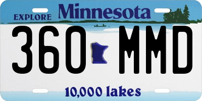 MN license plate 360MMD