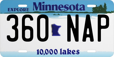 MN license plate 360NAP