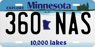 MN license plate 360NAS
