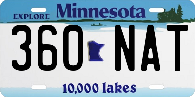 MN license plate 360NAT