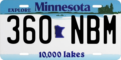 MN license plate 360NBM