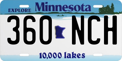 MN license plate 360NCH