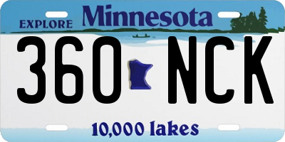MN license plate 360NCK
