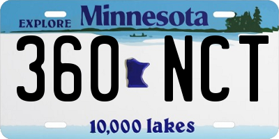 MN license plate 360NCT