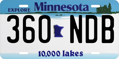 MN license plate 360NDB