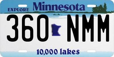 MN license plate 360NMM
