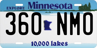 MN license plate 360NMO