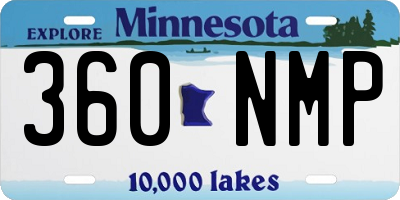 MN license plate 360NMP