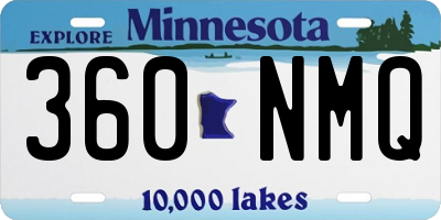 MN license plate 360NMQ