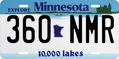 MN license plate 360NMR