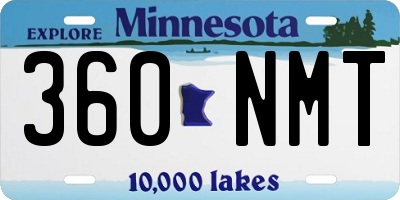 MN license plate 360NMT