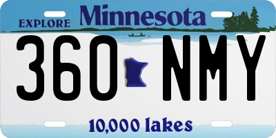 MN license plate 360NMY