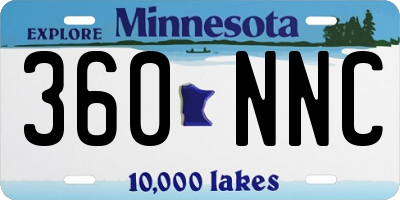 MN license plate 360NNC