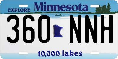 MN license plate 360NNH