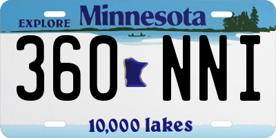 MN license plate 360NNI