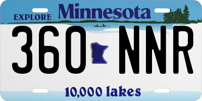 MN license plate 360NNR