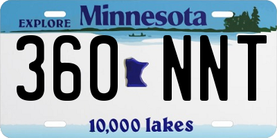 MN license plate 360NNT