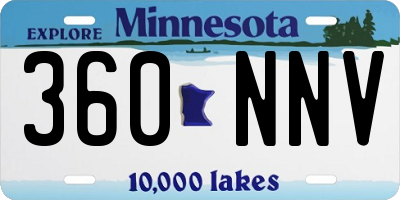 MN license plate 360NNV