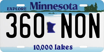 MN license plate 360NON