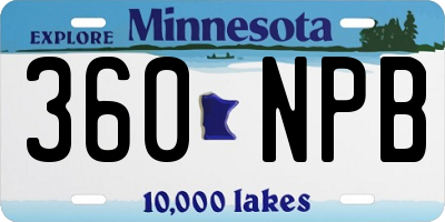 MN license plate 360NPB