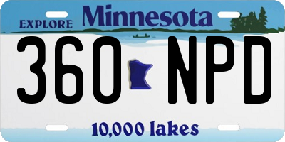 MN license plate 360NPD