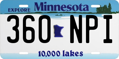 MN license plate 360NPI