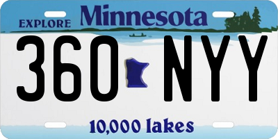MN license plate 360NYY