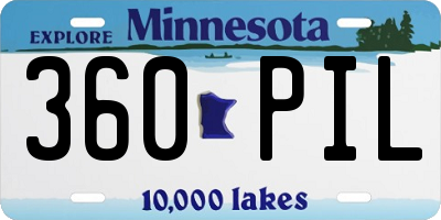 MN license plate 360PIL