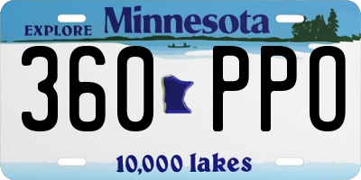 MN license plate 360PPO