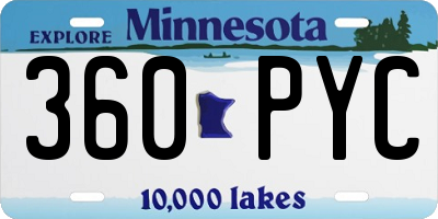 MN license plate 360PYC