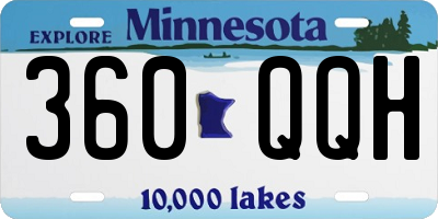 MN license plate 360QQH