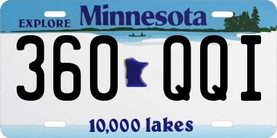 MN license plate 360QQI