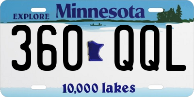 MN license plate 360QQL
