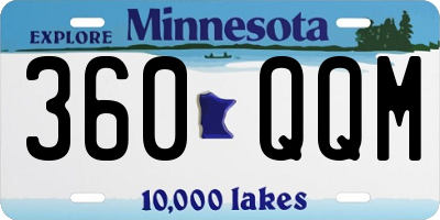 MN license plate 360QQM