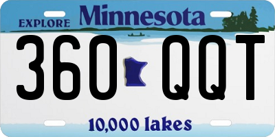 MN license plate 360QQT