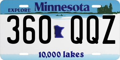 MN license plate 360QQZ