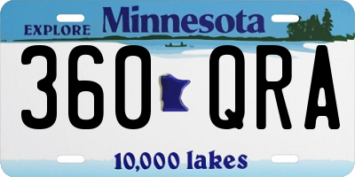 MN license plate 360QRA