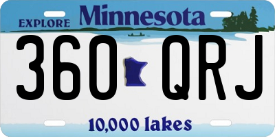MN license plate 360QRJ