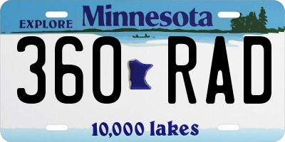 MN license plate 360RAD