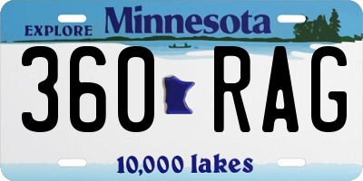 MN license plate 360RAG