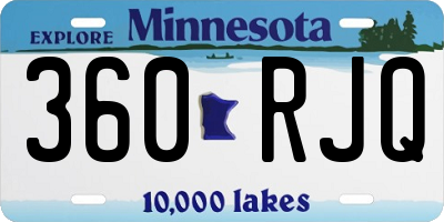 MN license plate 360RJQ