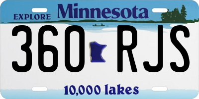 MN license plate 360RJS