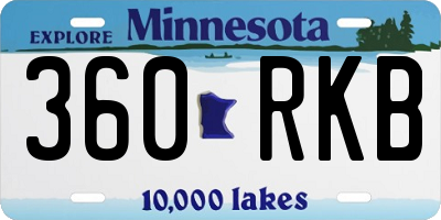MN license plate 360RKB