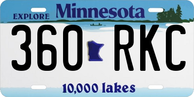 MN license plate 360RKC