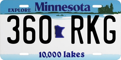 MN license plate 360RKG