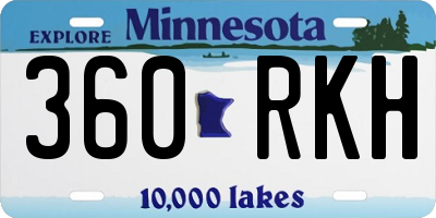 MN license plate 360RKH