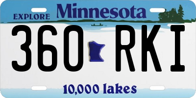 MN license plate 360RKI